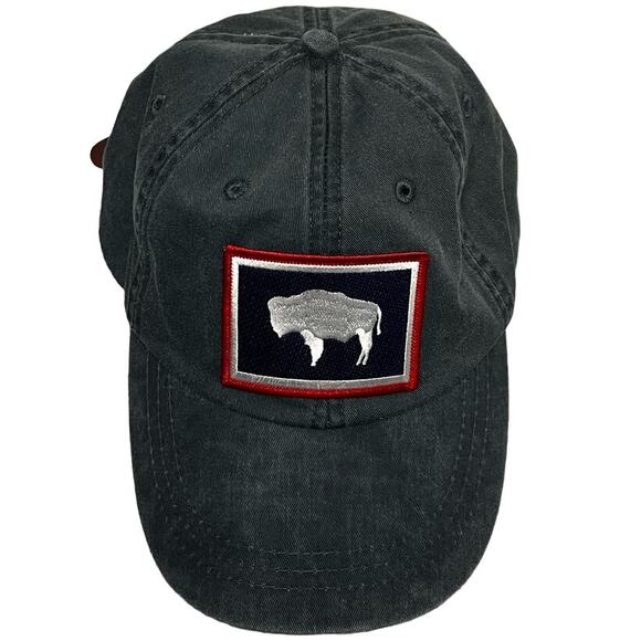 Wyoming Flag Dad Hat by Adams in Distressed Blue Unisex Adjustable 100% Cotton - Picture 1 of 10